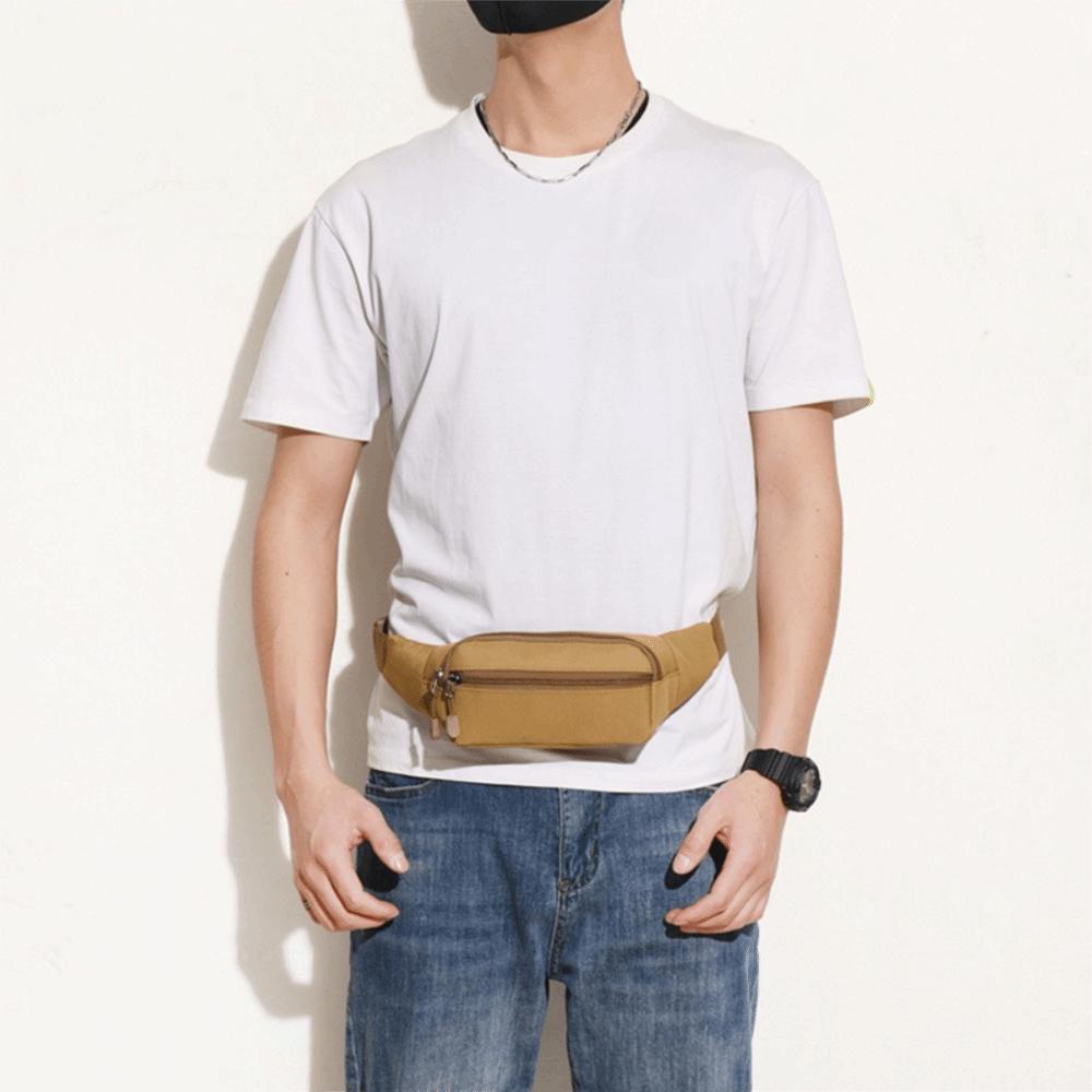 Adjustable Men Chest Bag Large Capacity Running Fanny Pack Fashion Crossbody Bag  Outdoor Sports