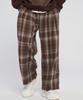 Tener Retro Checkered Wide Pants_Brown
