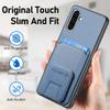 For Samsung Galaxy A36 5G Case Card Holder Carbon Fiber Texture Leather Coated TPU Phone Cover