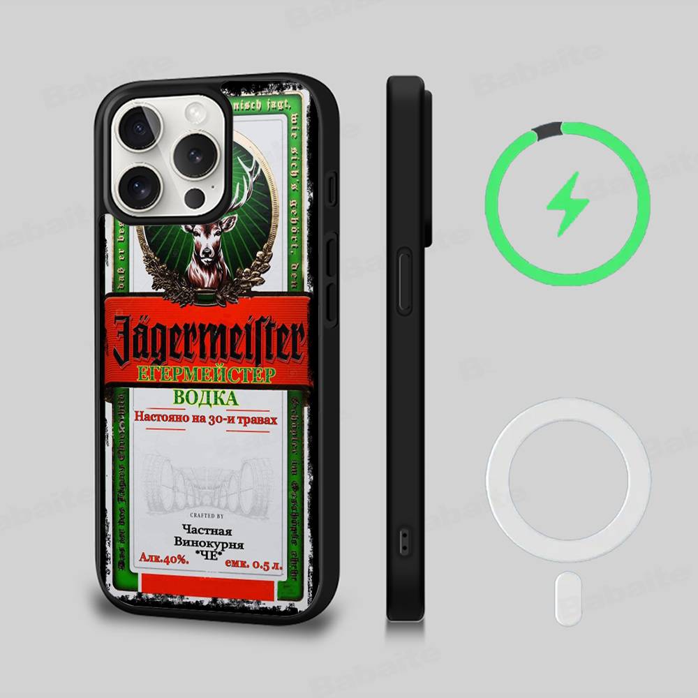 

Hot J-JaegermeisterS For Magesafe Magnetic Wireless Phone Case For IPhone 17 Pro Max Air 13 12 Mini 16 15 14 11 iPhone 17pro max