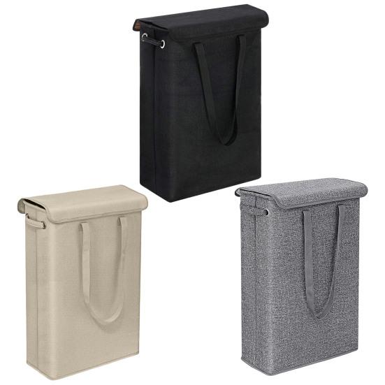 45L Dirty Clothes Basket Space-saving Slim Laundry Hamper Large Capacity Clothes Storage Bin for Home