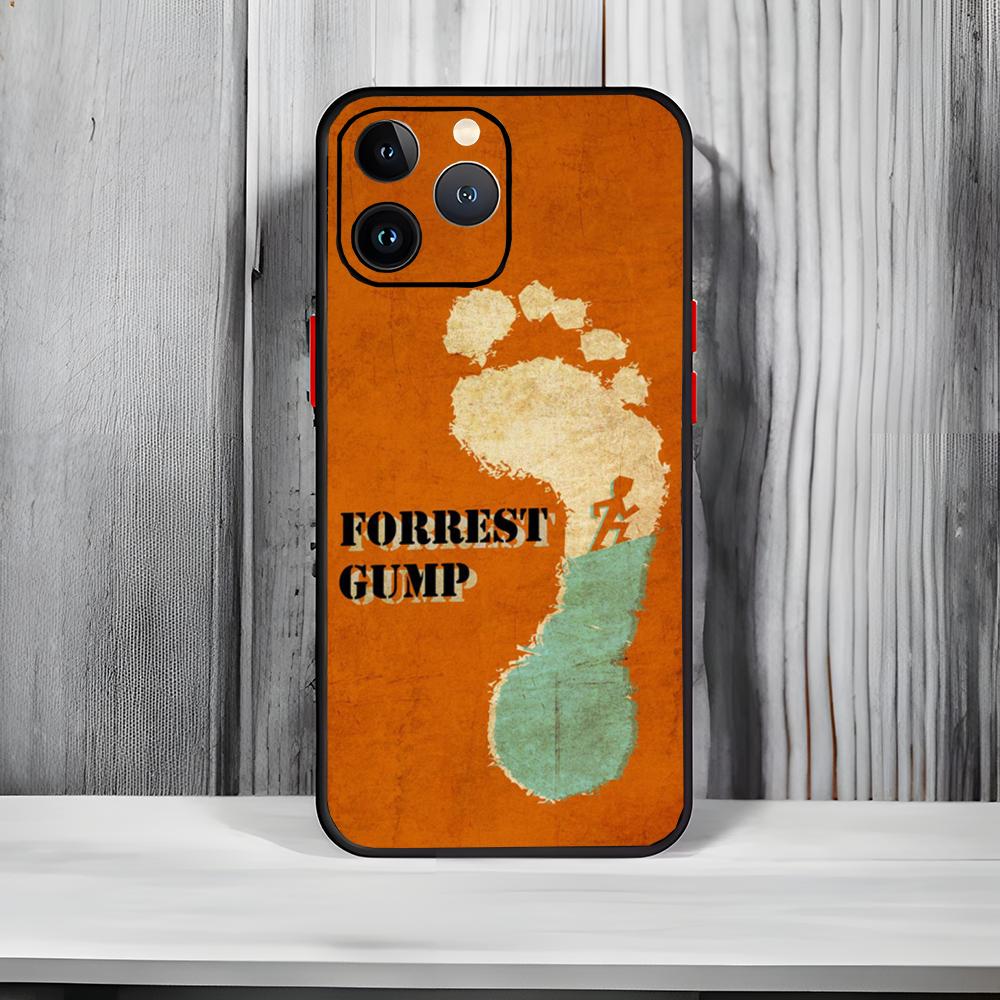 Classic Feel-Good Movie F-Forrest Gump Phone Case Black Matte Thin Phone Case For iPhone17 16 15 14 13 ProMax
