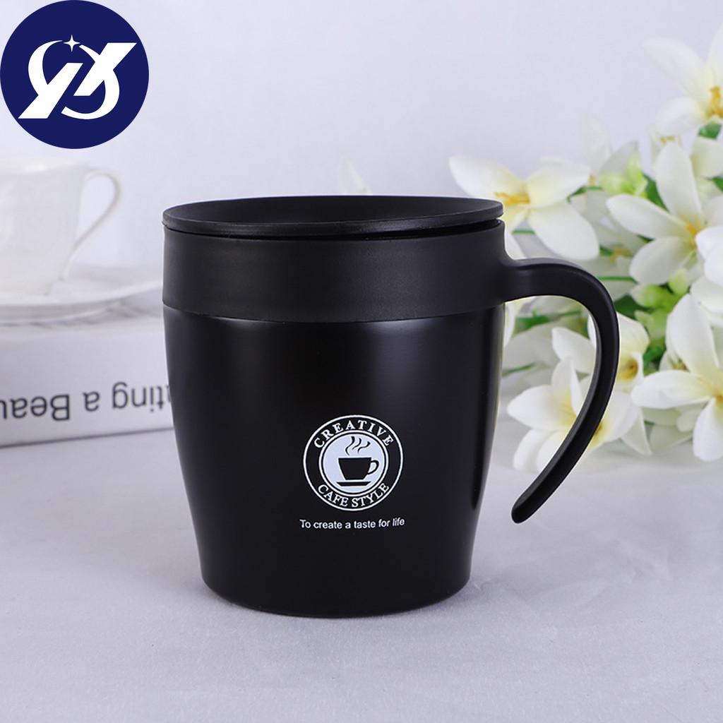 Nerezový hrnek na kávu Sagit s dvojitou stěnou, izolovaný šálek na vodu s víčkem