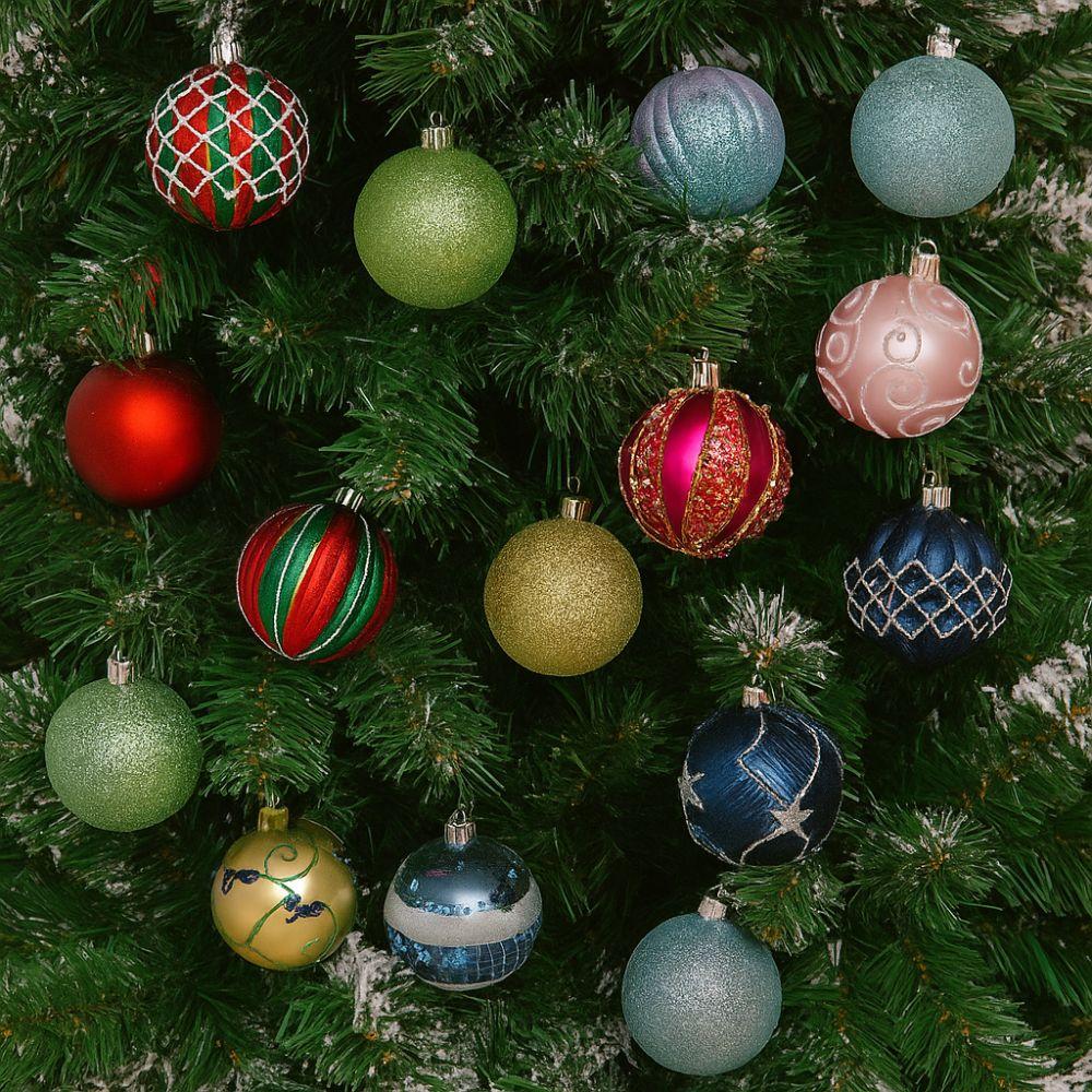 Shatterproof Painted Christmas Ball 6cm Christmas Baubles Christmas Hanging Ball  Home Xmas Decor