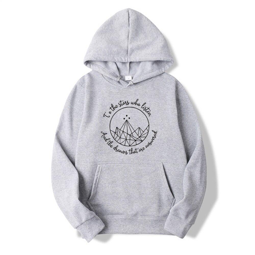 Acotar Velaris Hoodie Night Court Hooded Sweatshirt Sarah J Mass ACOTAR Hoodies Velaris City of Starlight Unisex Pullovers Tops