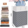 75/82L Large Folding Waterproof Belt Reinforced Long Handle Clothes Storage Bucket Lantern Printed Dirty Laundry Basket
