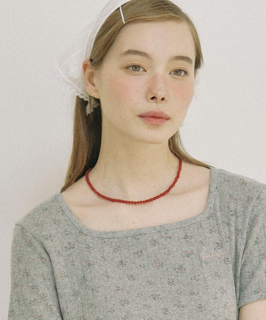 Ourhope Onyx Loose Necklace - Red