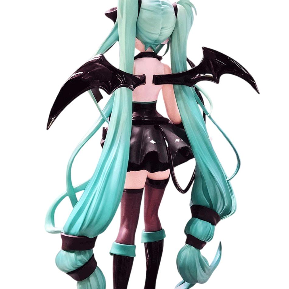 Anime Little Devil Hatsune Miku Raccoon Dark Angel Desktop Cute Model Peripheral Ornaments Gifts PVC Kid Friendly Entertaining Fun Play Safe