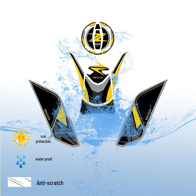 Kawasaki Z900 Anti-slip & Scratch-Resistant 3D Fuel Tank Sticker Accessory