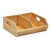 Yousheng Kitchen Bamboo Storage Bin Potato And Onion Storage Box with Handles Stackable Kitchen Organizer for Countertop Pantry Fruit Vegetable Snacks