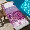 Euro 500 Banknote Beach Towel, Modern Quick Dry Soft Absorbent for Travel Gym Spa Shower Camping Pool Vacation Gift