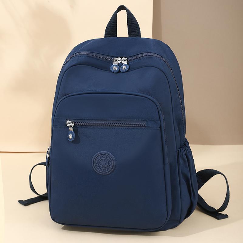 Lightweight Backpack Sleeve Pull Rod Women's Travel Backpack Water-repellent Nylon Schoolbag