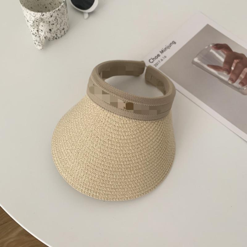 High quality summer fashion sunshade sun hat straw headband empty top hat summer sports women's hat