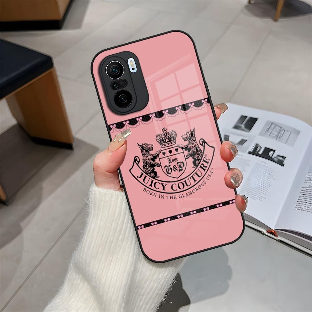 J-JuicysS Couture Phone Case Glass For Xiaomi 15 14 12 Lite 13 Pro 11t Lite POCO M5 X6 M6 X5 X3 NFC F5 F6 Pro Cover