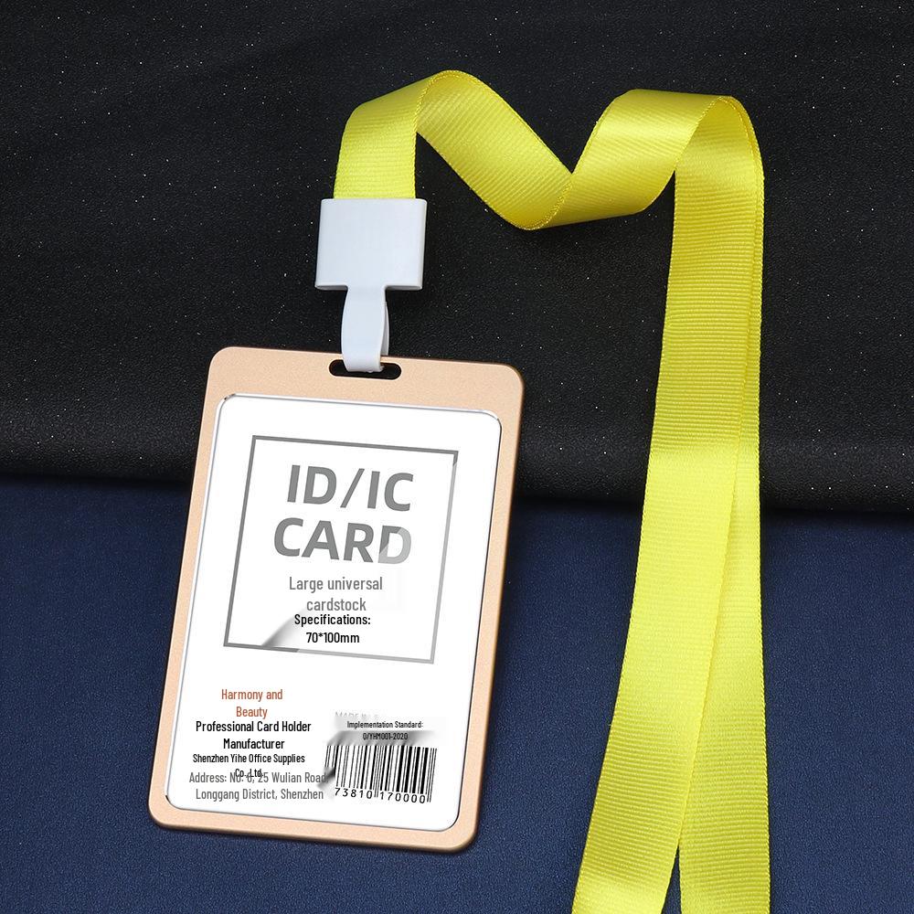 Custom Aluminum Alloy Badge & ID Holder with Lanyard
