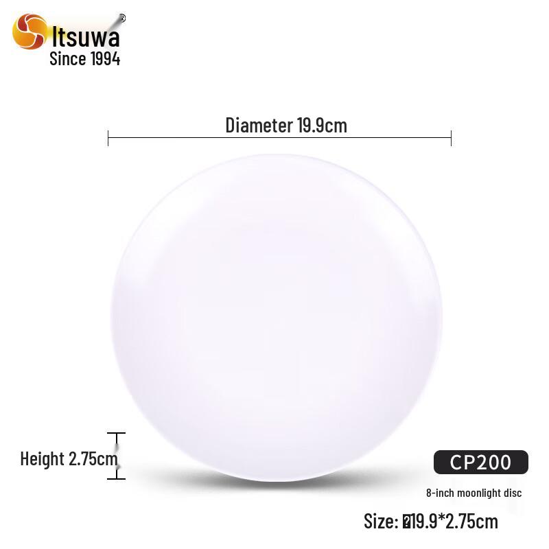 White 8-inch Round Melamine Dinner Plates (Set of 10)