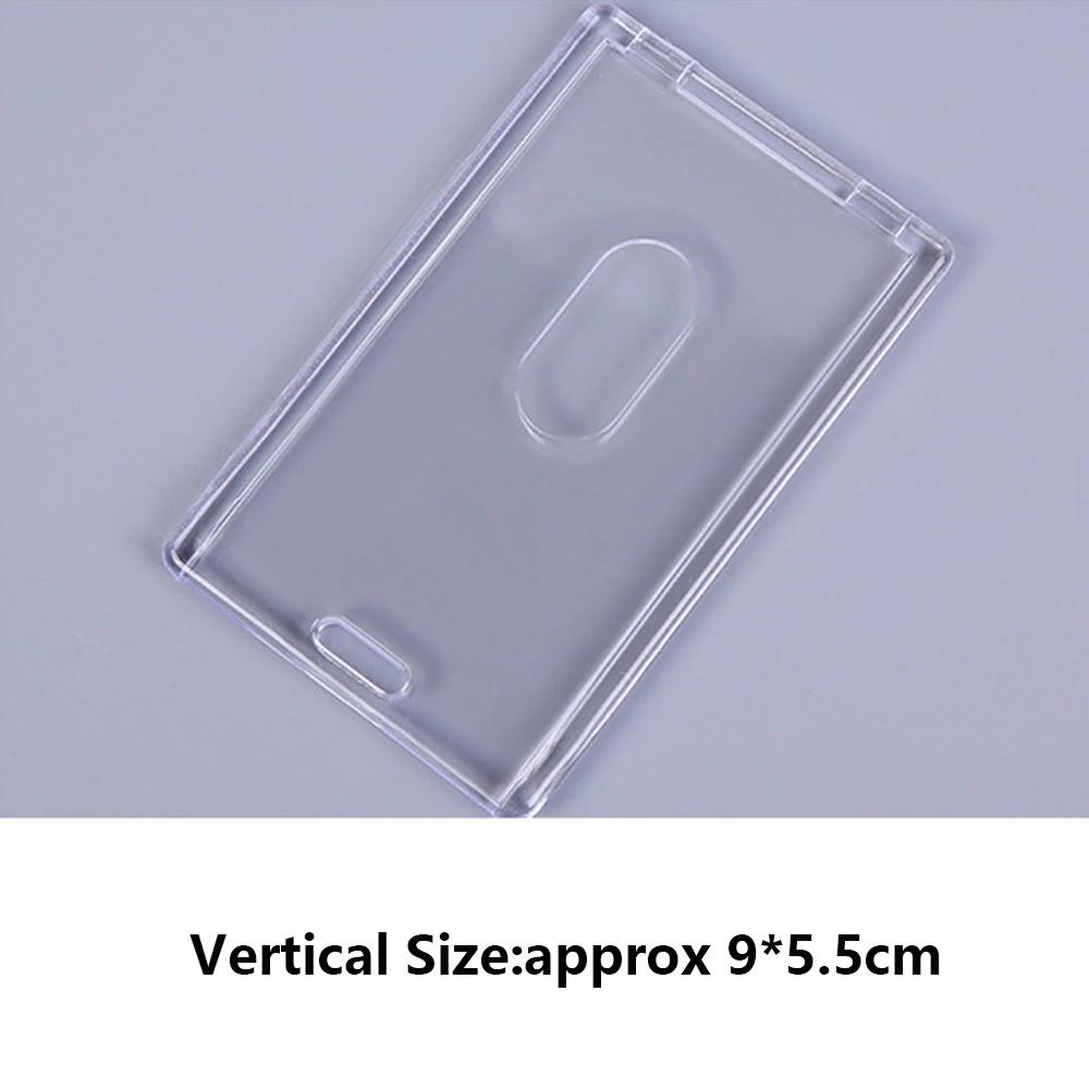 1pc Acrylic Transparent Bank Credit Card Holders High Quality Badge Holder Crystal Card Bus Id Holders Plastic Without Lanyard