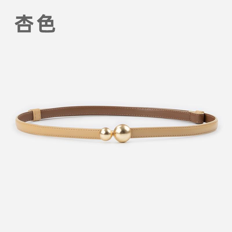 Buckle Women'S Belt Genuine Leather Women'S Belt Cowhide Waist Thin Women'S Belt Decorative Women'S Style