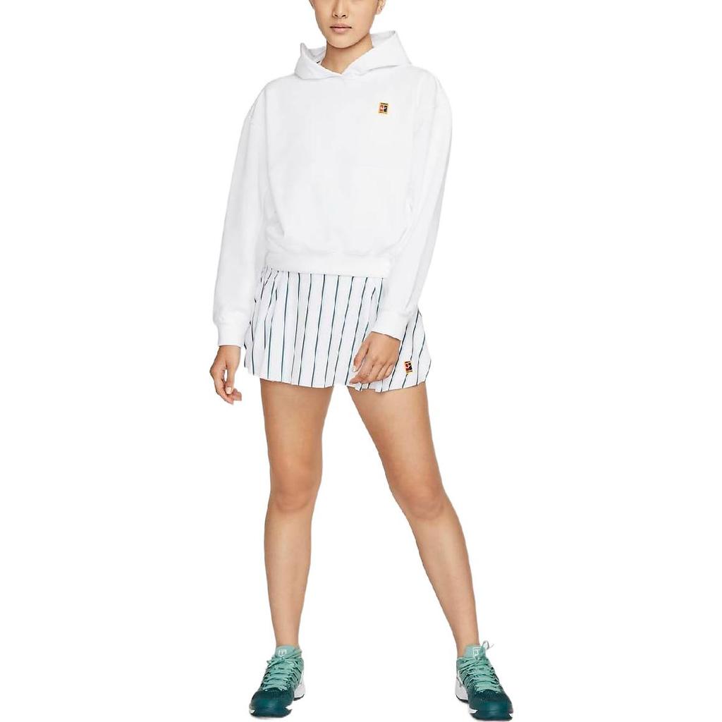 Nike Logo Embroidered Hoodie Women Hoodies White DC3581-100