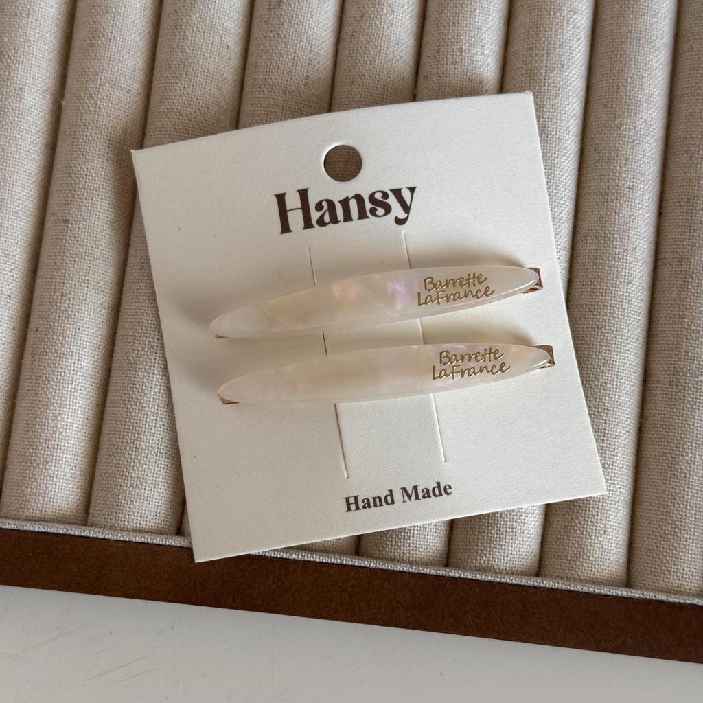 Acetate Willow Leaf Hair Clip - Gold Label, French Style, for Side Bangs, Women's High-End Accessory.