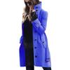 Cappotto invernale in lana taglie forti collo alto monopetto con cintura maniche lunghe giacca spessa di colore puro per appuntamenti shopping soprabito da esterno