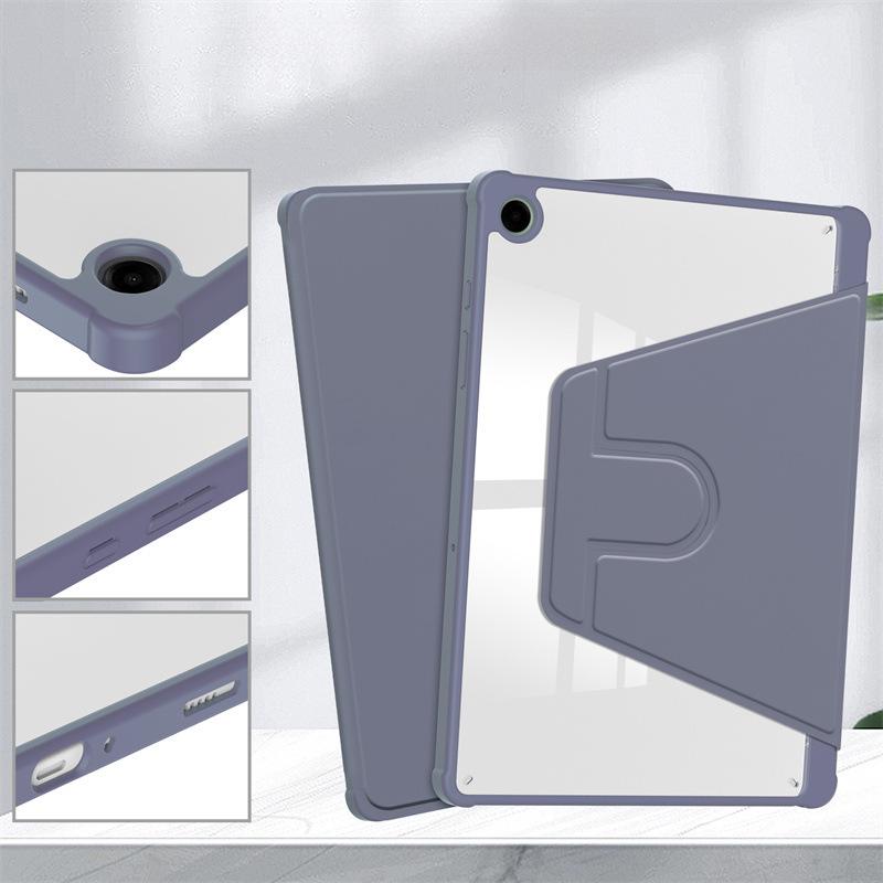 Capa Giratória de Couro Acrílico para Samsung Tab A9+ 11" - Capa Protetora Completa, 2023, Anti-Queda