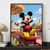 Disney Diamond Art Painting Kit Mickey Roller Coaster 5D Diamond Painting Dot Art Home Wall Decor