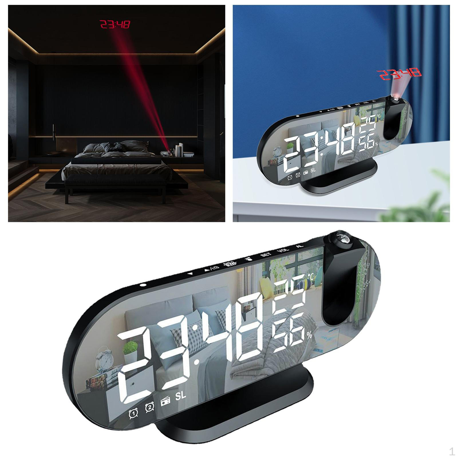 

Часы, FM-радио с диммером, двойной будильник, четкие показания для спальни, детская тумбочка white words