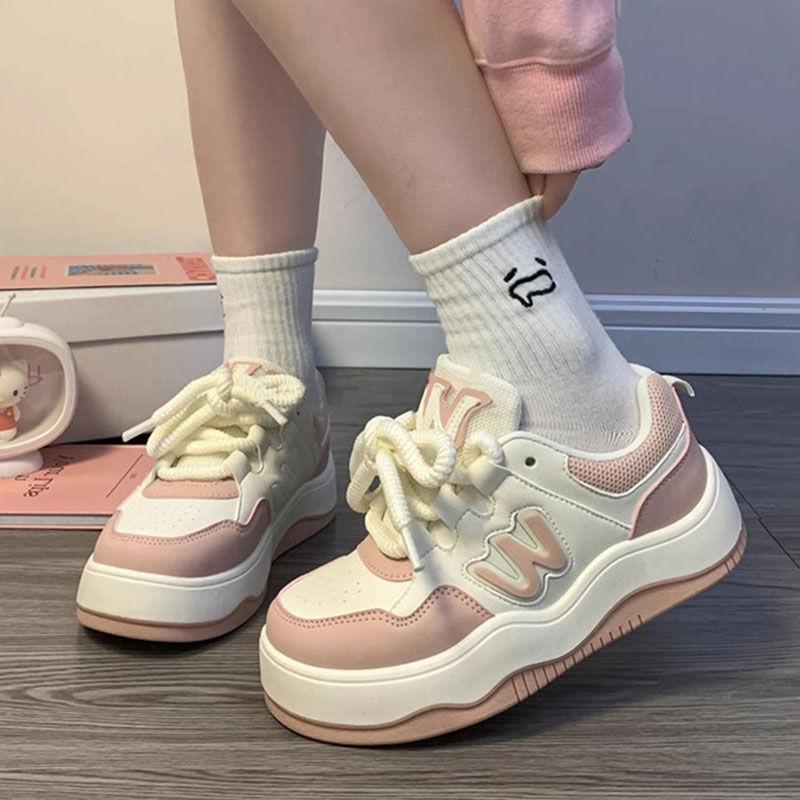 Niche Original Women's Shoes Casual Shoes Women's Board Shoes American Retro Bread Shoes Women's Spring Black and White Panda Student Shoes