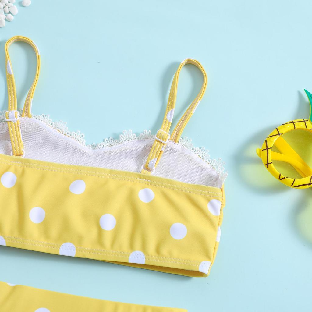 Polka Dot Halter Bikini for Girls - Two-Piece Swimsuit Set