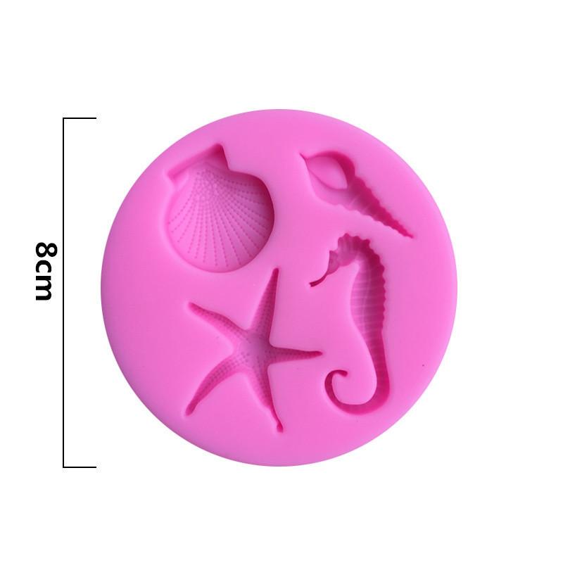 1PC Sea Life Style Silicone Mold Fondant Gum Paste Cake Decorating Tool Cake Mold Shells Starfish Shape