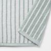 MUJI Fluffy Pile Bath Towel (Patterned) - Set of 4, 60 X 120 Cm, Reversible Green Stripe  Soft 84834950