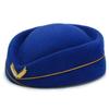 Women Woolen Beret Flight Attendant Hat British Style Hotel Reception Cosplay Party Performance Cap
