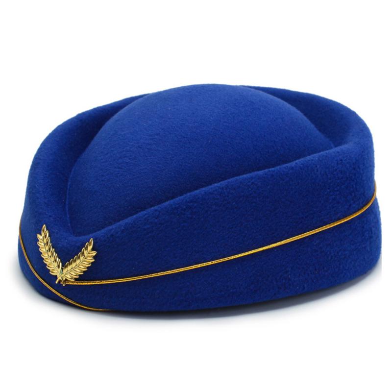 

Women Flight Hat Stewardess Air Attendant Hat Stewardess Cap For Costume Cosplay Musical Performance High Quality 58cm