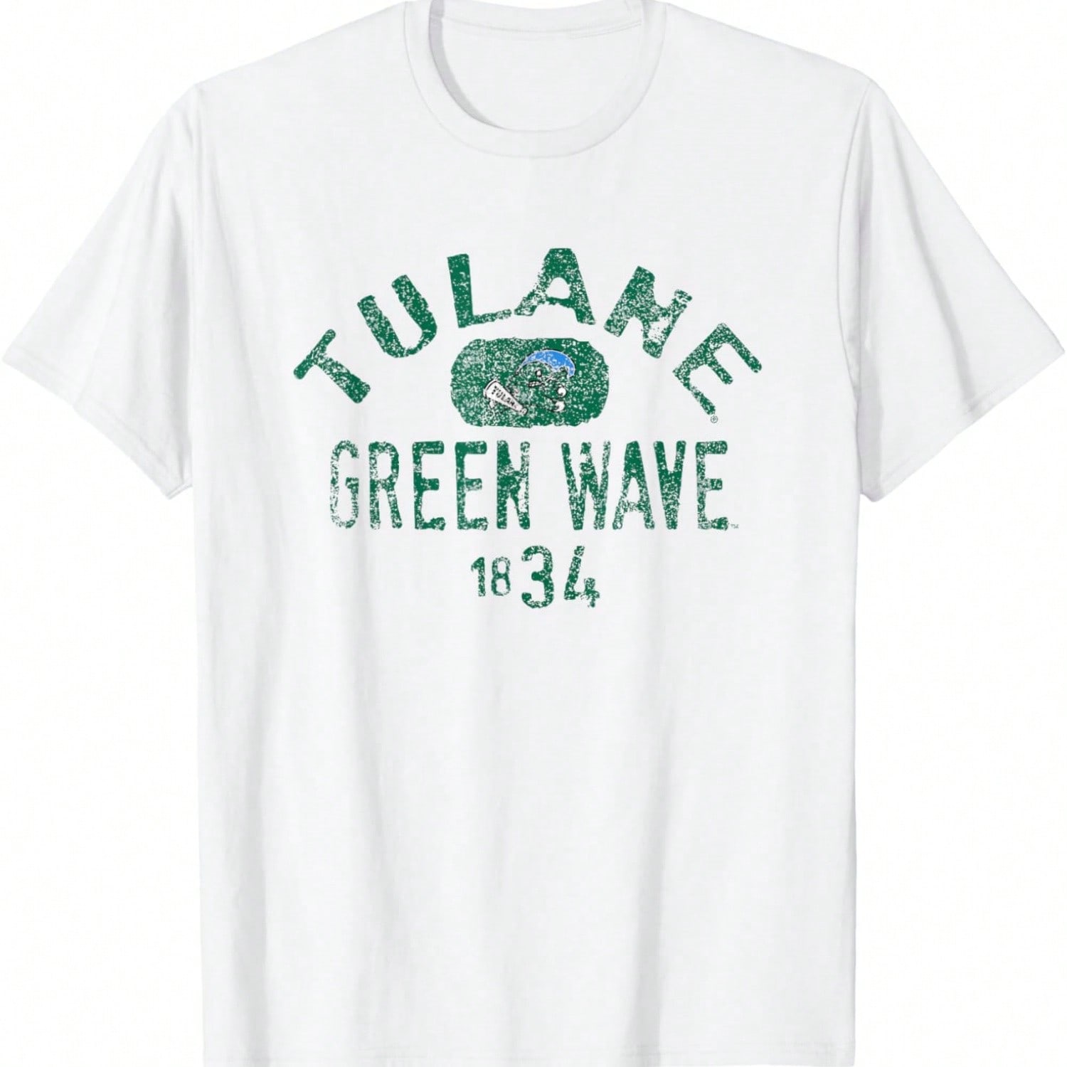 Tulane Green Wave 1834 Vintage Logo T-Shirt S разноцветный