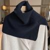 Scarf Accessories High Collar Knitted Shawl Female Wool Scarf Knitted Cape Solid Color Wraps
