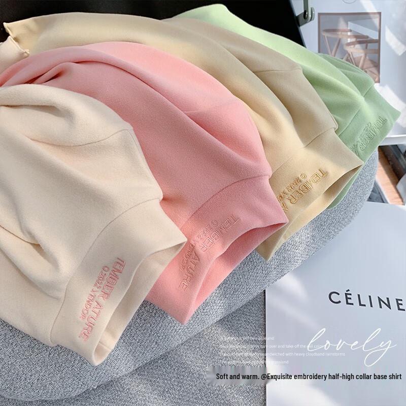 

MIMIHELLO Girls Warm High-Neck Long-Sleeve T-Shirt 120cm