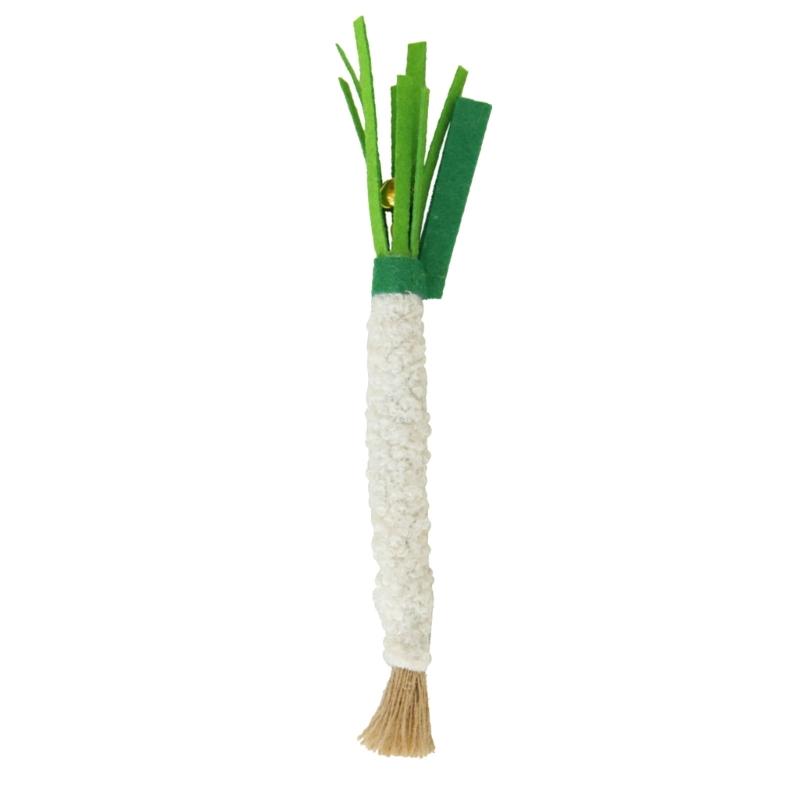 Scallion Plush Scallion Shape Catnips Toy Interactive Chew Stick For Indoor Cats Dental Health And Play