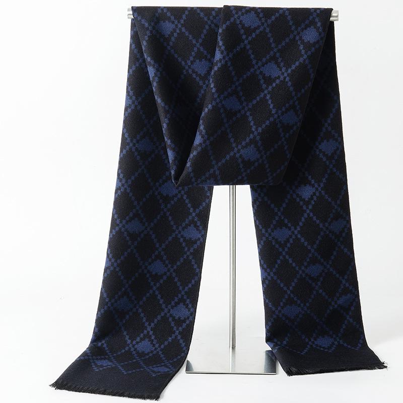 

Классический мужской полосатый шарф - европейский и американский стиль, идеальный подарок для парня, деловой и повседневной одежды 180cm