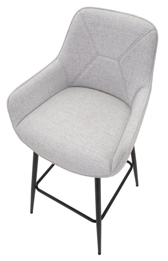 Bar Stool Grey Set 2 Pcs Cm 55X55X109