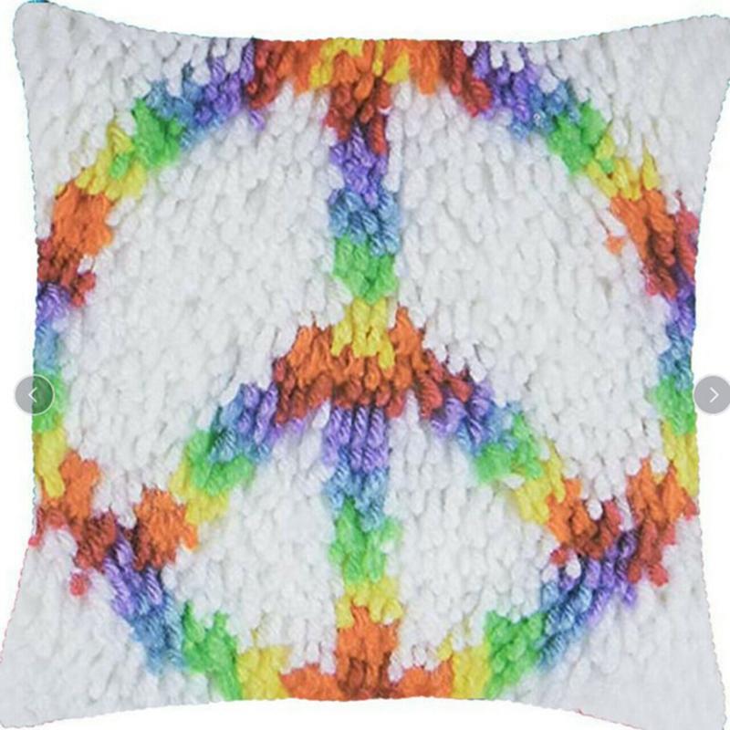 Stickerei Knüpfhaken DIY Handgestricktes Besticktes Kissen Knüpfpaket Unfertige Knüpfhaken Teppich Kits Smyrna Paket Teppich DIY