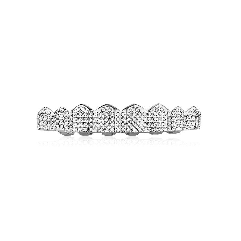 Bling Cubic Zircon Hip Hop Teeth Grillz For Unisex Top Bottom Mouth Removable Dental  Cosply Teeth Jewelry