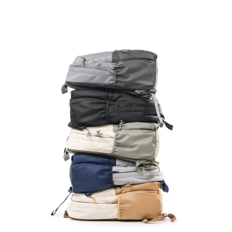 College-Stil Farbblock Rucksack Schülerrucksack Unisex Computertasche Leichter Reise-Rucksack mit großem Fassungsvermögen