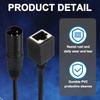 uxcell 3-Pin DMX512 XLR to RJ45 Female Adapter Cable 4-Pack 1.6ft Microphone Extension Cable Stage Studio Lighting