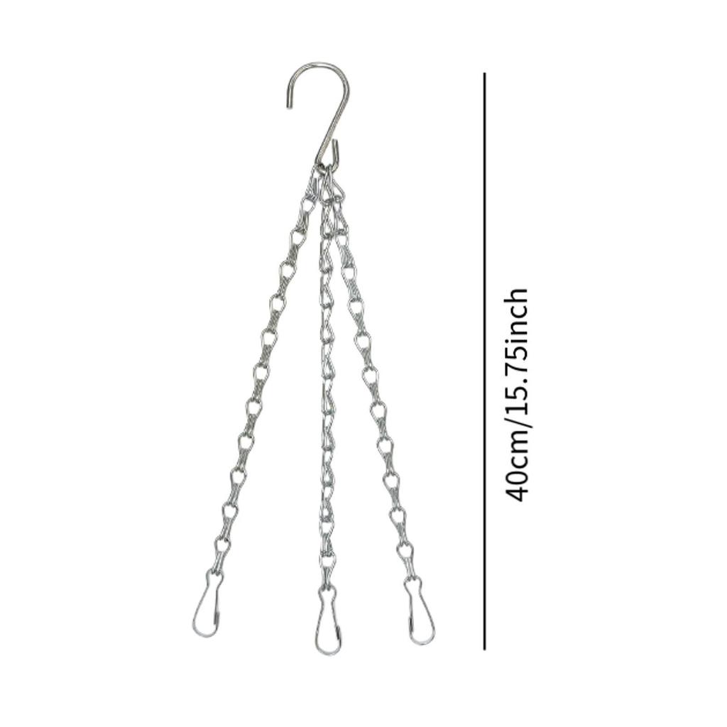 3 Leads Flower Pot Chain Secure Flexibility Hanging Flower Basket Birdcages Hanger for Balcony Garden Home Yard Flower Pots