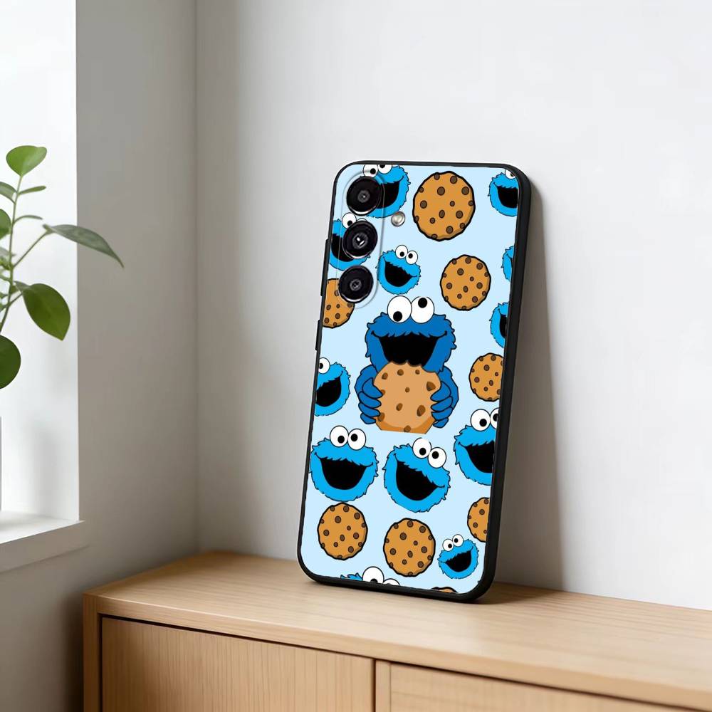 C-Cookie-M-Monster-R Funny Phone Case For Samsung Galaxy A13,21s,22,31,32,52,53,71,72,73,Soft Black Cover