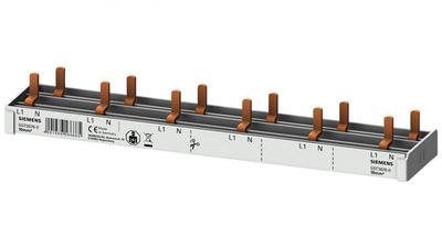 Connection Busbar 1P+N 10mm2 Stick 12 Modules for 6x (AFDD 5SM6 + 6x 5SV1 / 5SL60) Full Insulation 5ST3676-0