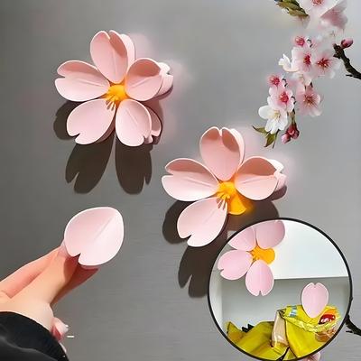 Sakura Magnetic Clip Creative Kitchen Gadget Multifunctional Snack Sealer Food Storage Unique Petal Clip Cute Home Fridge Magnet