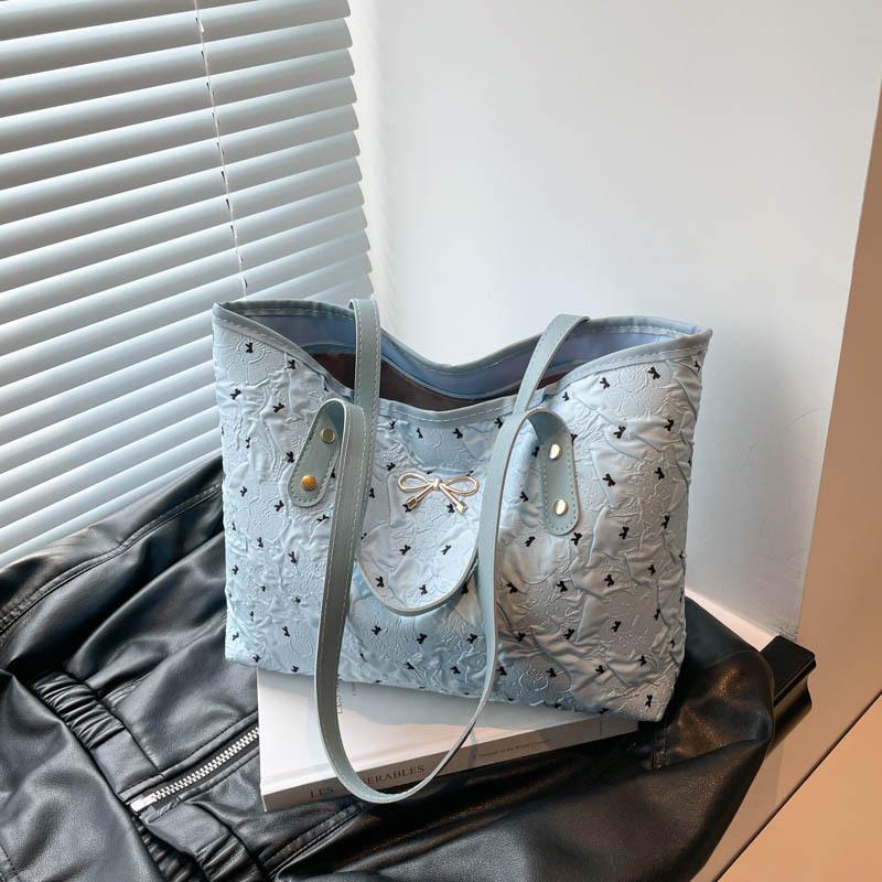 

Bag women s bag new simple and fashionable large-capacity bow shoulder bag fresh tote bag