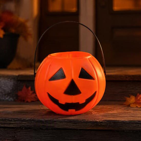 Feiertagsdekoration Requisiten 1/2/3 Stück Halloween Kürbis Süßigkeiten Eimer, Süßes oder Saures Halter Korb, Korb Jack-O-Lantern Süße Snack Eimer mit